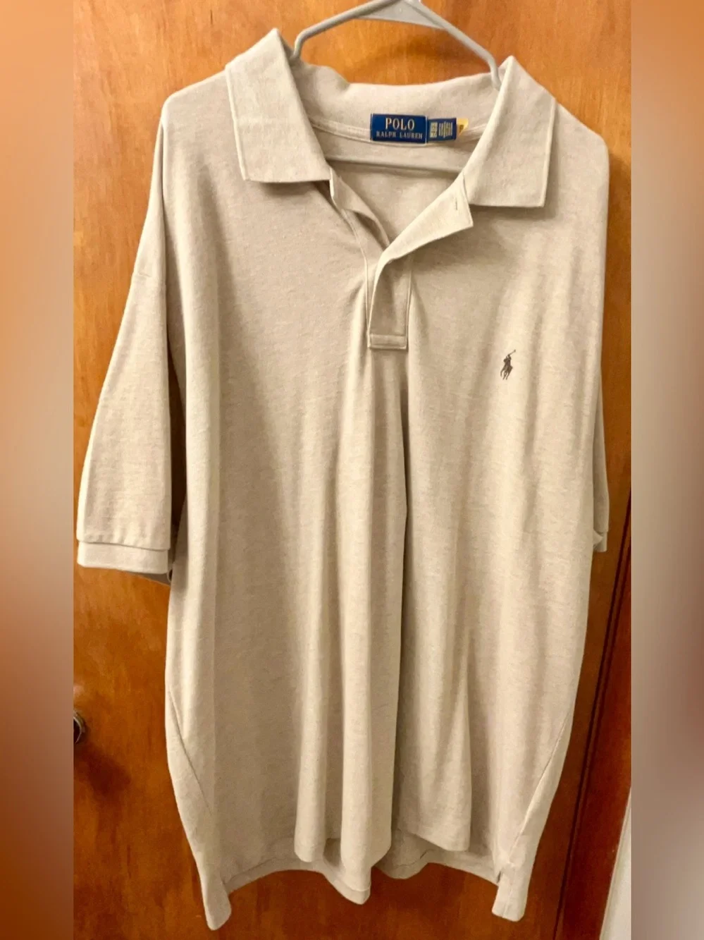 Ralph Lauren Men’s Light Beige Polo with Embroidered Pony
